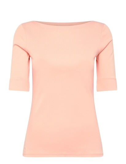 Lauren Ralph Lauren Stretch Cotton Boatneck Tee Coral XL