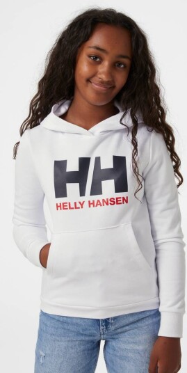 Helly Hansen Jr HH Logo Hoodie 2.0 White (152 / 12 år)