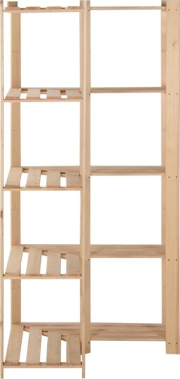 vidaXL Hj?rnehylle 5 etasjer 82,5x82,5x170 cm heltre furu