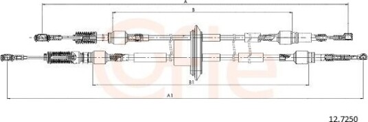 Kabel, girmekanisme COFLE 12.7250 Kabel, girmekanisme COFLE 12.7250