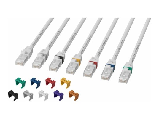 Lanview Smartclick Nettverkskabel Rj-45 Hann Til Rj-45 Hann 1 M 5 Mm Utp Cat 6A Halogenfri Formstøpt Uten Hindringer 10 Gigabit Ethernet Hvit