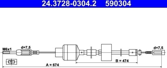Clutchkabel ATE 24.3728-0304.2