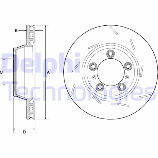 Bremseskive DELPHI BG9165C