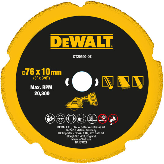 Dewalt Kappeskive DT20590 Diamant 76mm for Metall og Fibersement