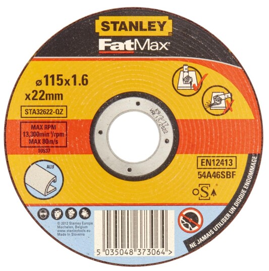 Stanley Kappeskive 115x22,2x1.6mm sta32622 aluminium