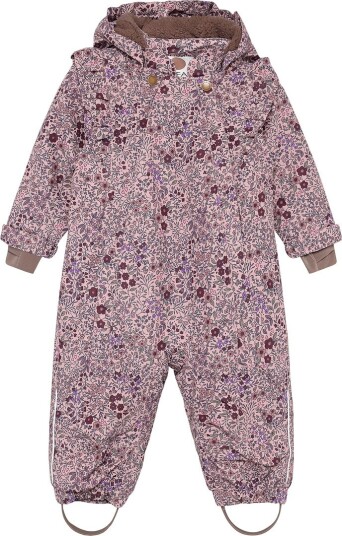 En Fant Baby Snowsuit W. Frills Multi/patterned 98 En Fant Baby Snowsuit W. Frills Multi/patterned 98