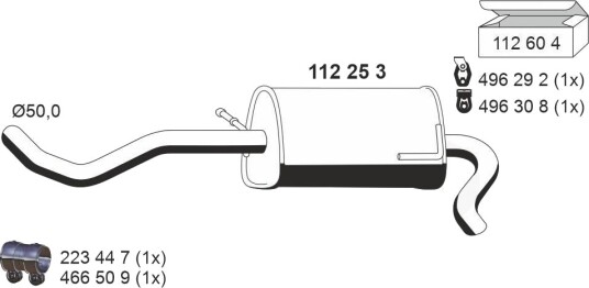 Bakre eksospotte ERNST 112253