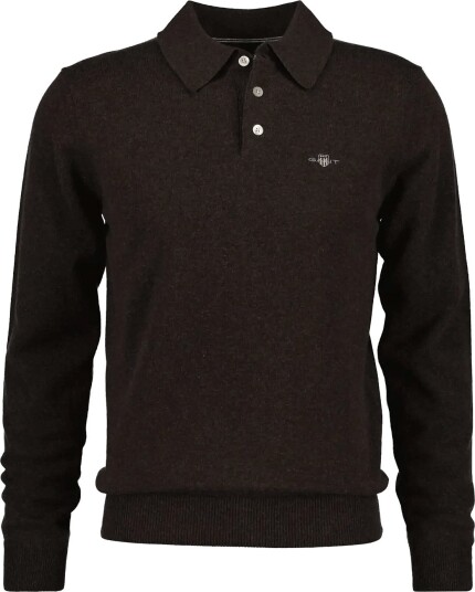 Gant Superfine Lambswool Polo Brown XXL Gant Superfine Lambswool Polo Brown XXL