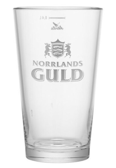 Norrlands Guld ølglass i plast 40 cl Norrlands Guld ølglass i plast 40 cl