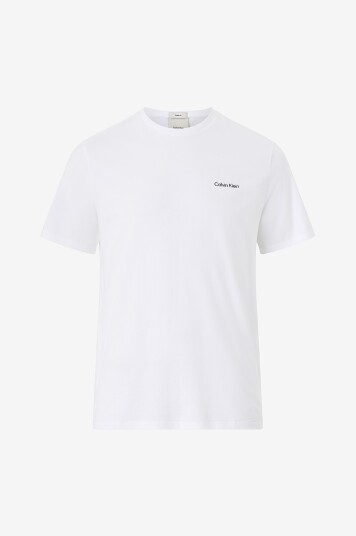 Calvin Klein T skjorte SS Micro Logo Crewneck Hvit