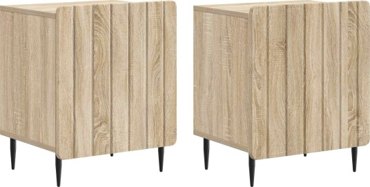  Nattbordskap 2 pcs Sonoma eik 43 x 34,5 x 52 cm Konstruert tre