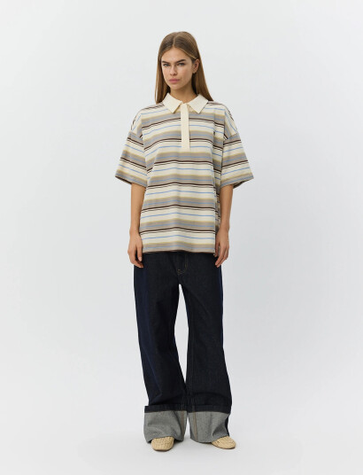 Sofie Schnoor Pilsw Oversize Striped Polo Shirt Multi/patterned XL
