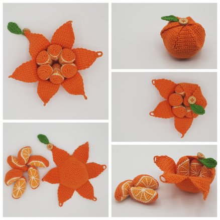 Rito Krea Karlas Appelsin av Rito Krea Frukt Hekleoppskrift 22cm