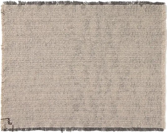 Lorena Canals Handloom Placemats Natural And Dark Grey Set Of 2   Grey   38X 50CM