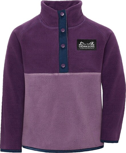 Didriksons Fleeceskjorte Monte Kids' Half Button Lilla Didriksons Fleeceskjorte Monte Kids' Half Button Lilla