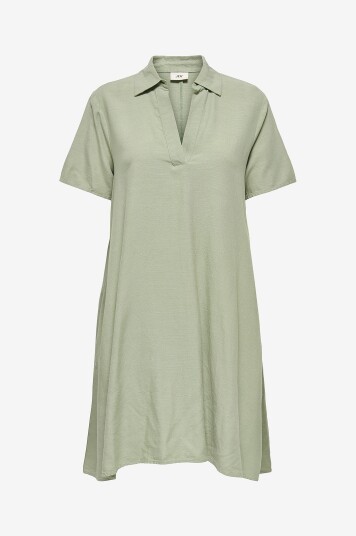 JDY Kjole jdyCaya Linen S/S Dress Wvn Grå JDY Kjole jdyCaya Linen S/S Dress Wvn Grå