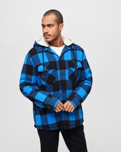 Brandit Lumber Jacket Hooded Black/Blue 6XL Svart