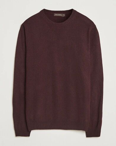 Oscar Jacobson Valter Wool/Cashmere Round Neck Burgundy