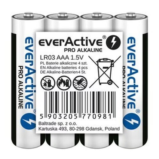 EverActive LR03 1,5 V (4 enheter) EverActive LR03 1,5 V (4 enheter)