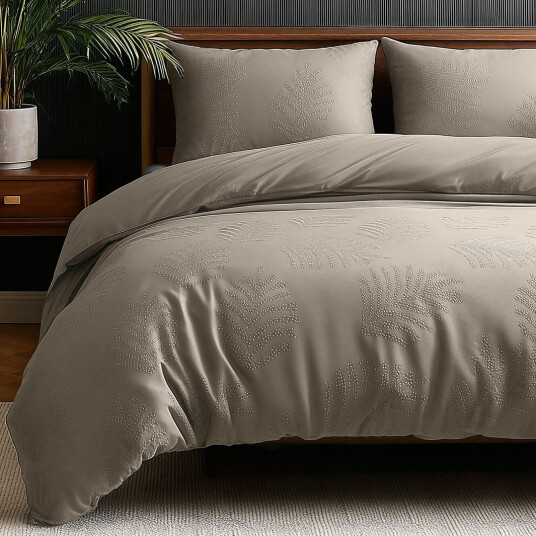 Sengesett Leaves 3D Taupe/Grey 240x220 / Micropercal