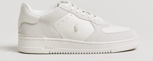Polo Ralph Lauren Masters Court Suede/Leather Sneakers Deckwash White