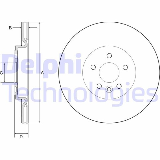 Bremseskive DELPHI BG4786C Bremseskive DELPHI BG4786C