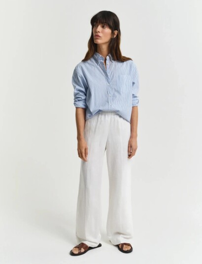 GANT Linen Blend Pull On Pants White 38