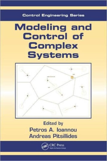Modeling And Control of Complex Systems
