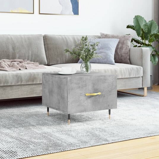 vidaXL Salongbord betonggrå 50x50x40 cm konstruert tre
