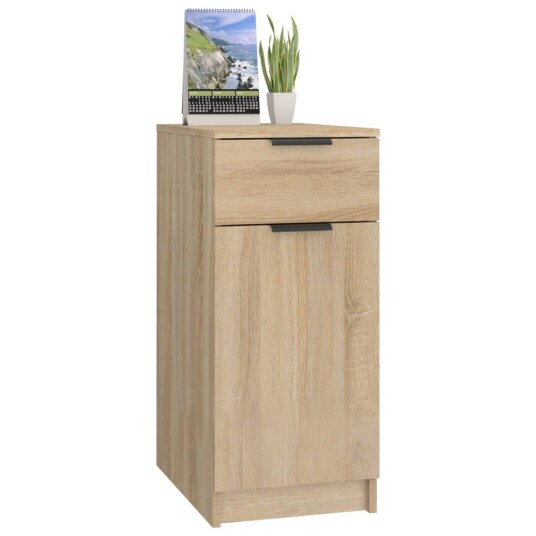 vidaXL Skrivebordskap sonoma eik 33,5x50x75 cm konstruert tre