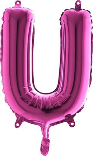 Ballongkungen Bokstavballong Mini Rosa Bokstav U 14401F