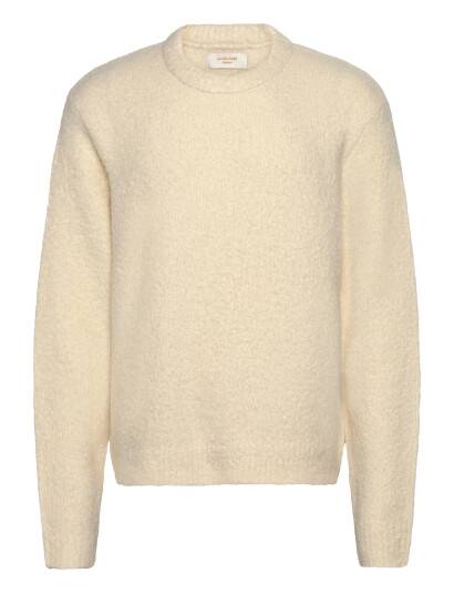 Jack & Jones Jormeadows Knit Boucle Crew Neck - White - L Jack & Jones Jormeadows Knit Boucle Crew Neck - White - L