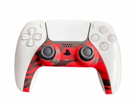 Piranha skall til PS5 kontroller rød camo Piranha skall til PS5 kontroller rød camo