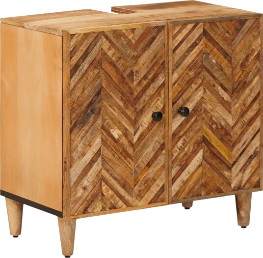  Vaskeskap med lagring Brun 62 x 33 x 58 cm Massiv mango tre