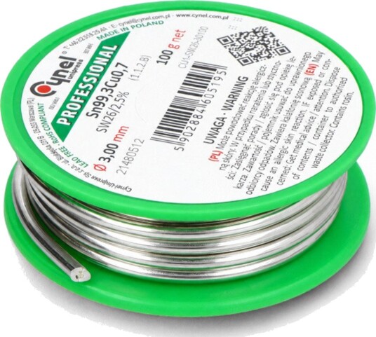 Blyfritt Loddetinn 3 mm Med Flussmiddel