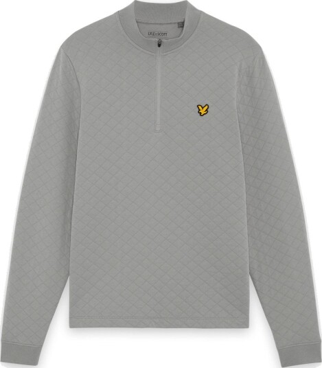 Lyle & Scott Golf Quilted Half Zip Midlayer Golfgenser herre Ultimate Grey Small