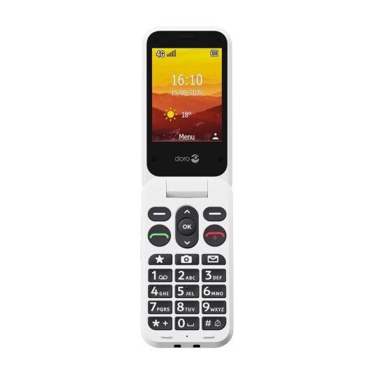 Doro Leva L21 4G Mobiltelefon med GPS - 2,8" Skjerm, Svart/Hvit
