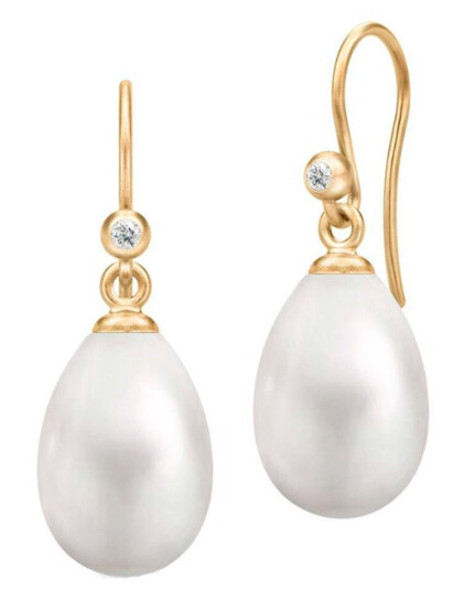 Julie Sandlau Afrodite Øredobber 22 kt. Gullbelagt sølv HKS423GDWHPLCZ - Dame - 925 sterling silver