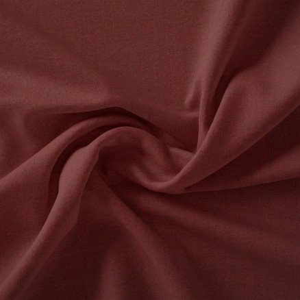 Stoffabrics Swan Solid Bomullslerret Stoff 150cm 349 Mørkebrun 50cm