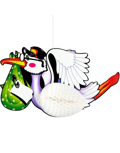 Stork med Viktig Pakke Honeycomb 44 cm