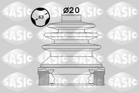 Sasic Mansjett drivaksel SASIC 1900003