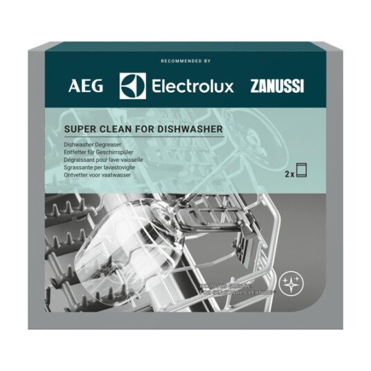 ELECTROLUX SUPER CLEAN AVFETTINGSMIDDEL FOR OPPVASKMASKINER 2 STK 9029799302