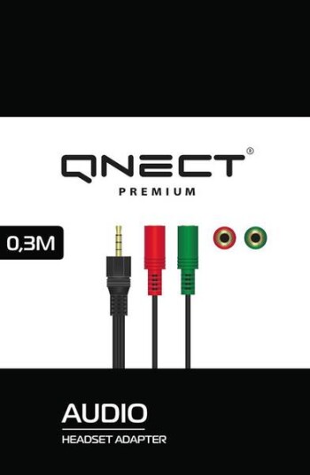 Headset Adapter - Minijack 3.5 Male - 2x 3.5 Female Audio/mic - 0.2m - Gamingheadsett For Pc