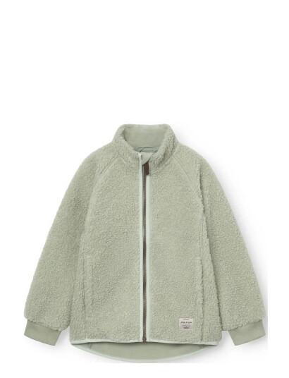 MINI A TURE Matcedric Teddyfleece Zip Jacket. Grs Green 7Y/122