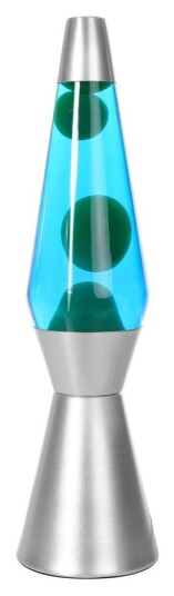 iTotal XL1787 Lava Lampe - 36cm - Sølv Base Blå Væske Grønn Voks iTotal XL1787 Lava Lampe - 36cm - Sølv Base Blå Væske Grønn Voks