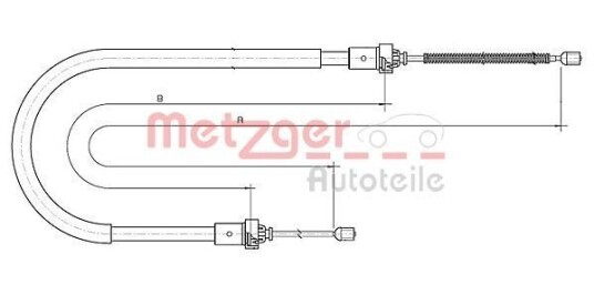Tautrekk, håndbremse METZGER 10.6893