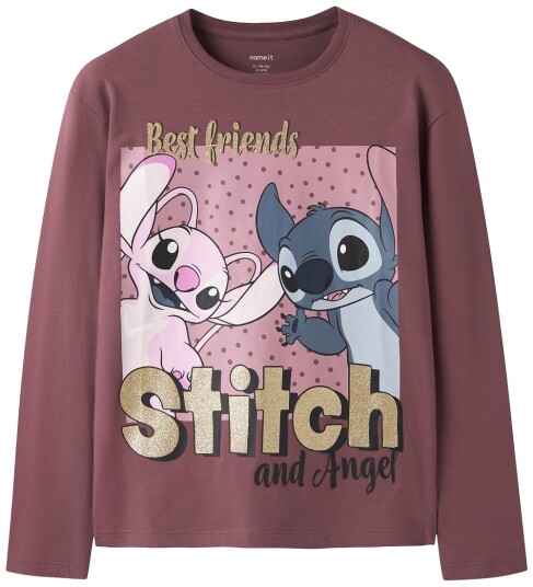 Name It Genser NkfAdara Noos Stitch Wild Ginger Name It 4 år (104) Genser Bordeaux Gull Rosa