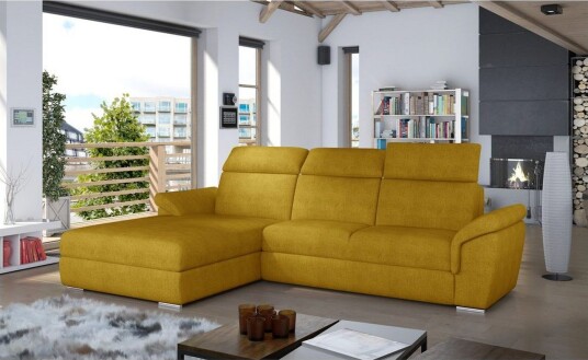 Hjørnesofa Eltap Trevisco 272x216x100 cm Omega 68 Gul Venstre