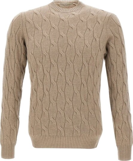 Filippo De Laurentiis Herre Strikkevarer Beige L,