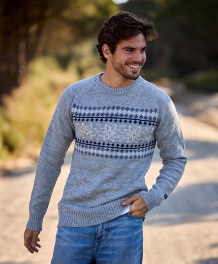 Ulvang Eio Sweater Ms Grey Melange/Vanilla/New Navy L Ulvang Eio Sweater Ms Grey Melange/Vanilla/New Navy L